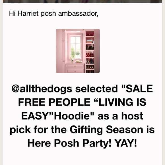 HP SALE FREE PEOPLE  “LIVING IS EASY”Hoodie - Picture 6 of 6